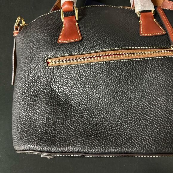 New Dooney and Bourke Black Pebble Grain Domed Satchel - Picture 7 of 12
